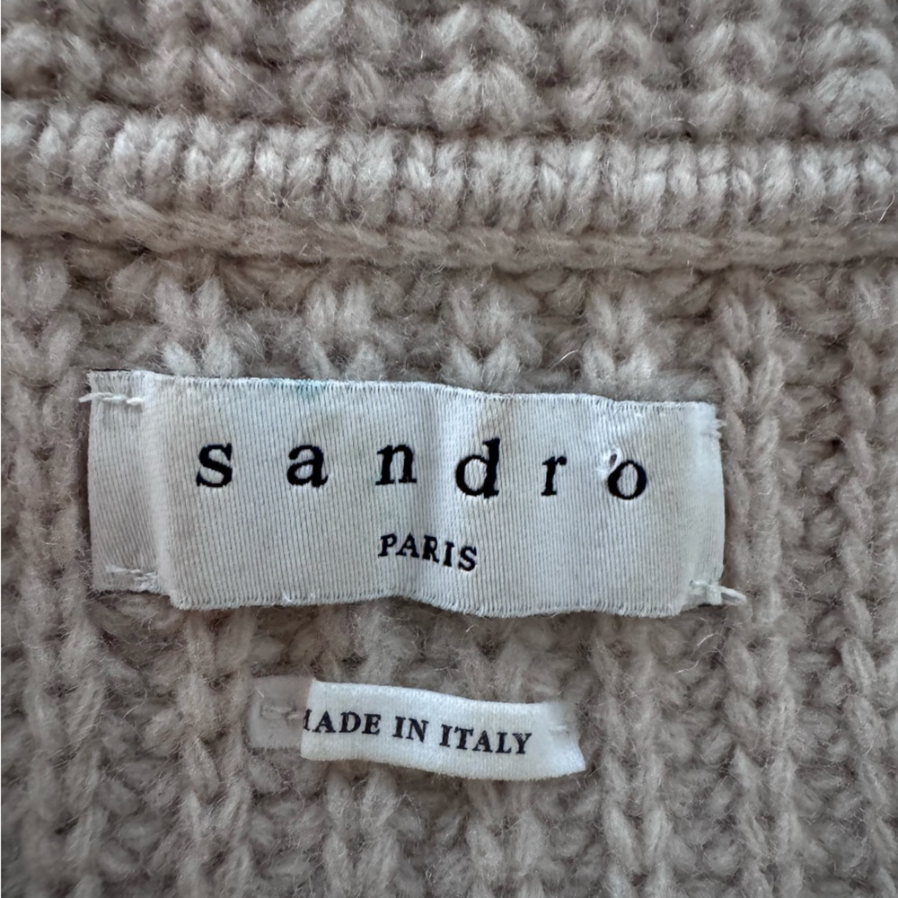 Sandro Paris Emmanuel Zip Up Jumper wool blend - Picture 6 of 11
